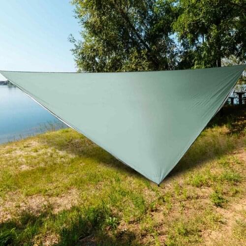 Triangular Camping Tarp UV-Resistant Waterproof Rain Fly Hammock Tarps Outdoor Awning Tarp For Backpacking 5x5x5m / 6x6x6m