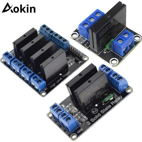 Smart Electronics 1/2/4 Channel 5V DC Relay Module Solid State Low Level G3MB-202P Relay SSR AVR DSP for arduino Diy Kit