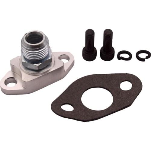 Billet Aluminum Turbo Oil Return Flange Kit 10AN M8 51mm For Garrett T3 T4 T04B T04E T04S