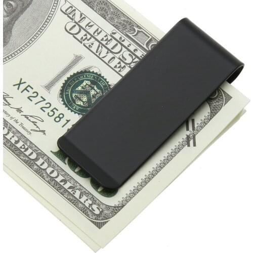 Stainless Steel Money Clip Business Card Credit Card Portable Arc Hollow out Wallet Clips Name Card Folder