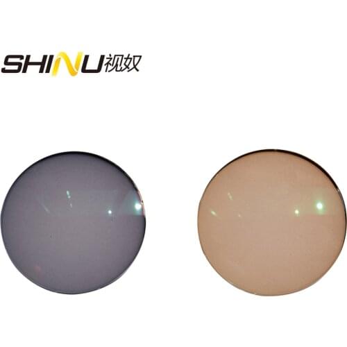 1.56 Photochromic Lens Myopia /Hyperopia Reading Glasses Colorless Change to Gray/Brown Intelligent Change Color lens SH1007