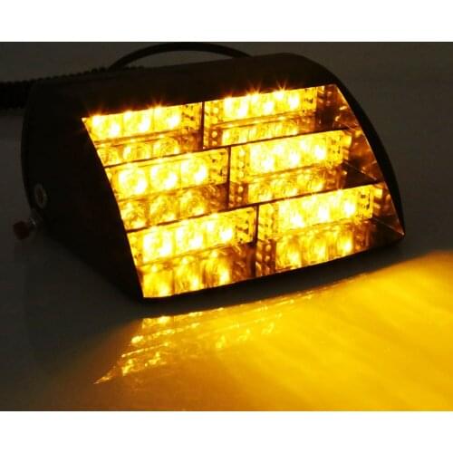 18 LEDs Dash Emergency 3 Flash Lights 12V Yellow Car Police Flash Strobe Light Flash Light Dash Emergency Flashing Warning Light