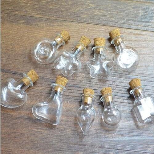 2ml Mini Glass Bottles With Corks Small Glass Vials With Cork Stopper Decorative Corked Glass Bottle For Pendants