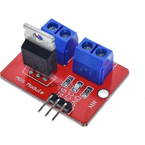 2pcs Red IRF520 MOS Module FET Driver Module DC Motors For Arduino PWM VE095 P31Smart Electronics 0-24V Top Mosfet Button