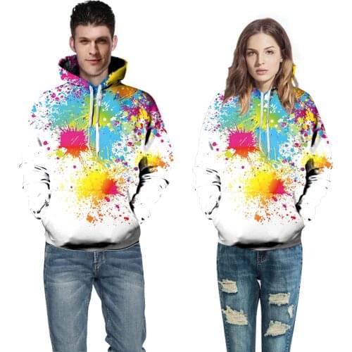2019 Graffiti Rainbow Digital Printing Hooded Hoodies For Men/Women 3d Sweatshirts Long Sleeve Hoody Cap Pullovers