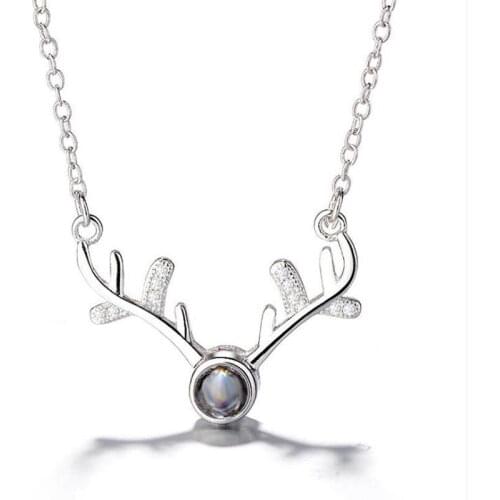 TJP 2019 New Top Rose Gold Pendant Necklace For Women Jewelry Fashion Girls Silver 925 Eye Design Necklace Accessories Female