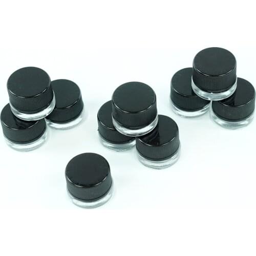 3pcs 5ml plastic lid glass bottle nonstick dab container child-proof safety container jars