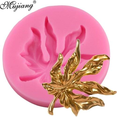 Mujiang 3D Leaf Silicone Mold DIY Cupcake Baking Fondant Cake Decorating Tools Jelly Candy Clay Chocolate Gumpaste Mould