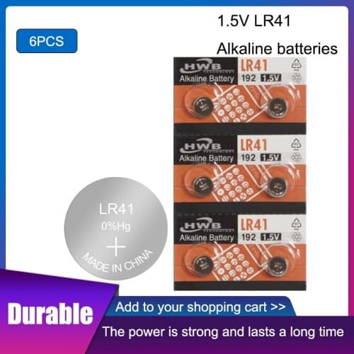 6pcs LR41 1.5V Lithium Coin Batteries Button Cell Batteries for Maxell 100% Original SR41 AG3 G3A L736 192 392A