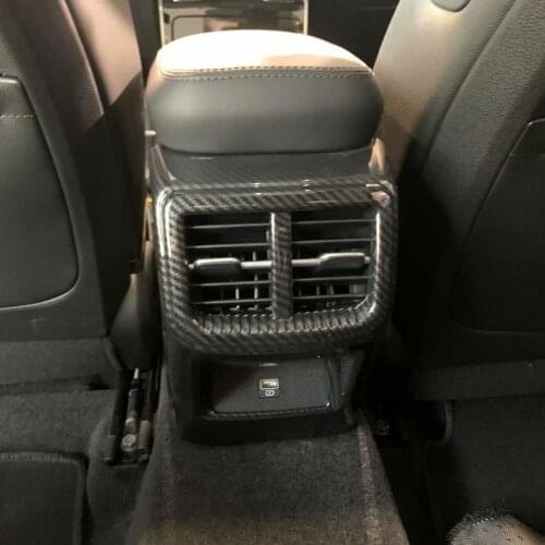 For KIA Optima K5 2020 2021 ABS Carbon Fiber Car Styling Accessories Armrest Rear Seat Air Outlet Vent Hole Grille Cover Panel