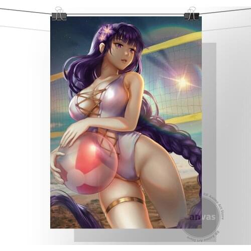 Anime Raiden Ei Genshin Impact Poster Pictures Home Manga Decoration Paintings Canvas HD Prints Wall Art Modular Living Room