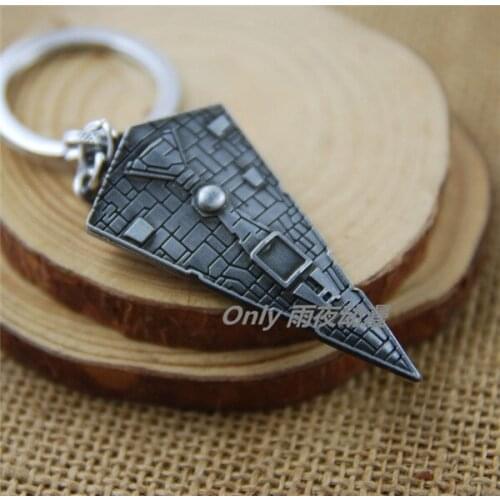 Movie spaceship Key Ring Keychain Metal Alloy Pendant Key Chain Key Rings 12pcs/lot Size 6*3cm