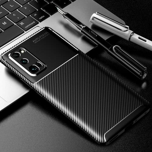 Honor 30 Carbon Fiber Case For Huawei Honor 30 Pro Case Luxury Soft TPU Slim Silicone Cover for Huawei Honor 30s Capa Fundas