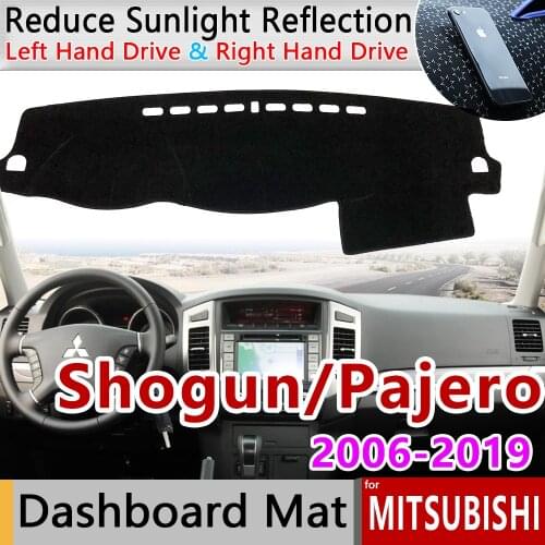 For Mitsubishi Pajero Shogun Montero 2006~2019 V80 V87 V93 V97 Anti-Slip Mat Dashboard Cover Carpet Sunshade Dashmat Accessories
