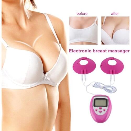 Electronic Breast Massager Enhancer Enlarger Chest Pulse Bust Muscle Machine Massage Muscle Pain Relief Firmer Healthy