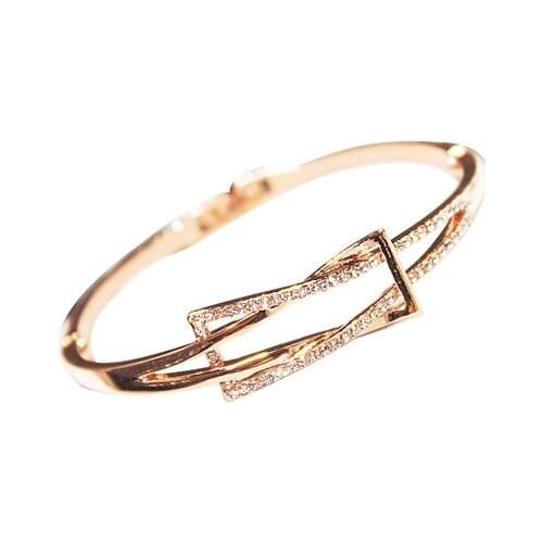 Euro-american rose gold, silver two-color geometric bracelet fashion joker bangles accessories jewelry