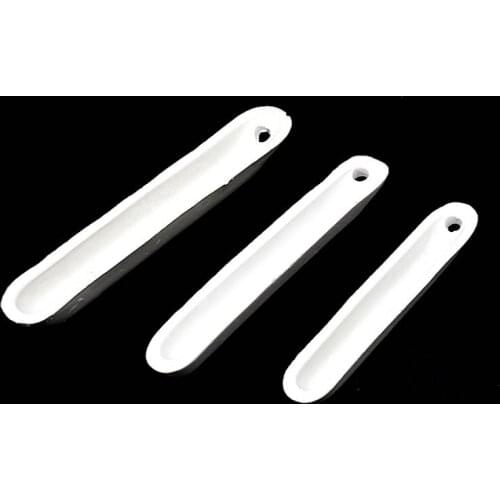 10pcs/Lot 72/88/97mm Long Porcelain Combustion Boat Porcelain Elongated Boat Ceramic Cupel Boat Chemical Laboratory Equipment