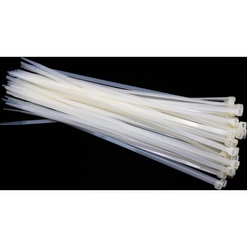 White/Black Cable Ties Self-Locking Plastic Nylon Wire Cable Zip Ties 100pcs/bag Fasten Loop Width:3-3.6mm Length:100-300mm