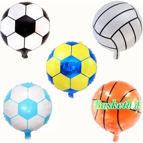 18 Inch Round Dall Football Dasketball Volleyball Aluminum Foil Inflatable Ball Childrens Toy Gift Party Sporting Goods