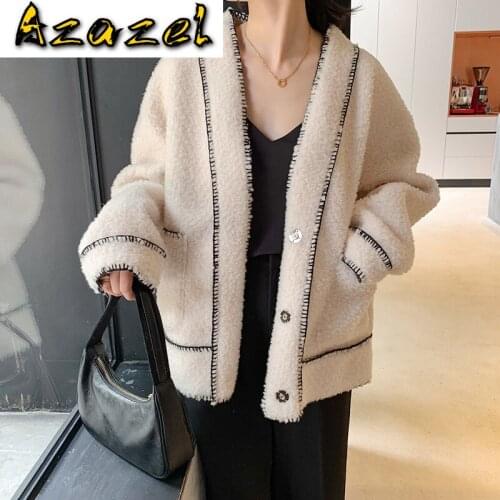 Spring Autumn Clothes 2020 Wool Jacket Real Fur Coat Streetwear Korean Vintage Women Tops Abrigo Mujer 2020001 ZT3153