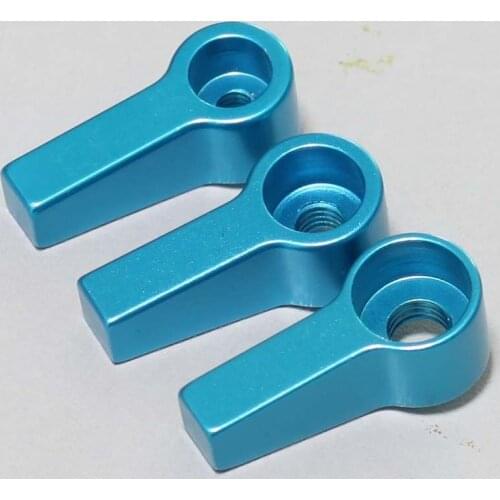 M4 M5 M6 Knob Thumb Screw head L Shape Screw head blue color (pack of Three)