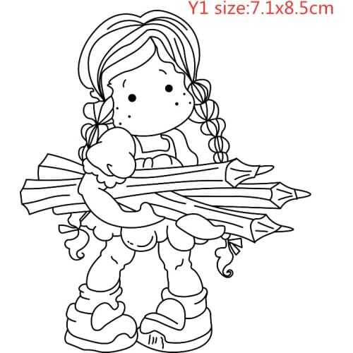 Yulan girl Metal Cutting Dies and stamps Dies for Scrapbooking Album Embossing New Dies for