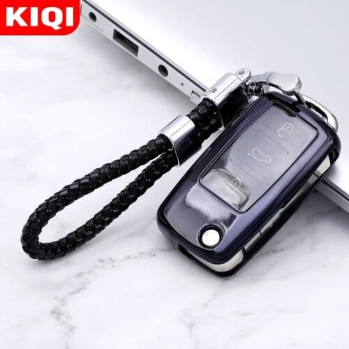 Soft TPU Car Key Case Cover Keychain for VW Volkswagen Polo Golf Passat B5 B6 B7 Beetle Caddy T5 Up Eos Tiguan for Skoda Octavia