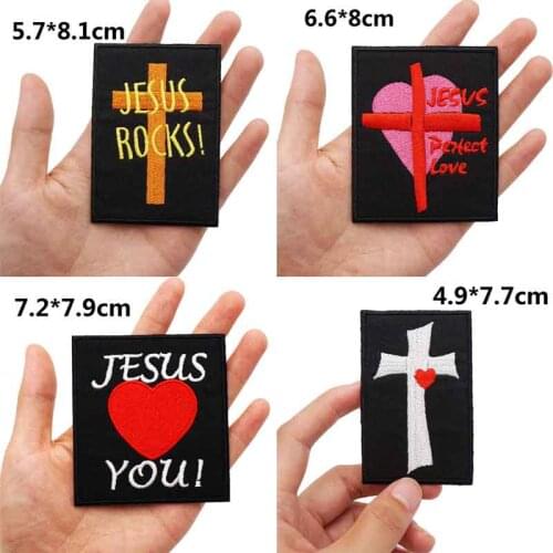 JESUS FOREVER ROCKS Embroidered punk biker Patches Clothes Stickers Apparel Accessories Badge TO HAT CLOTHING