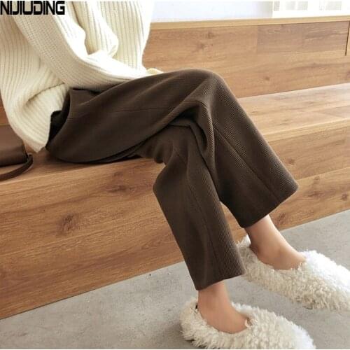 NIJIUDING Women's Corduroy Trousers