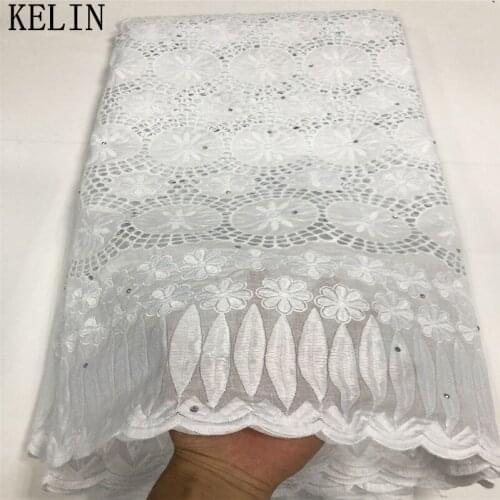 Latest African Lace Fabric High Quality Lace Swiss Voile Cotton Lace In Switzerland White Lace Fabric For Wedding 2.5Y CP009