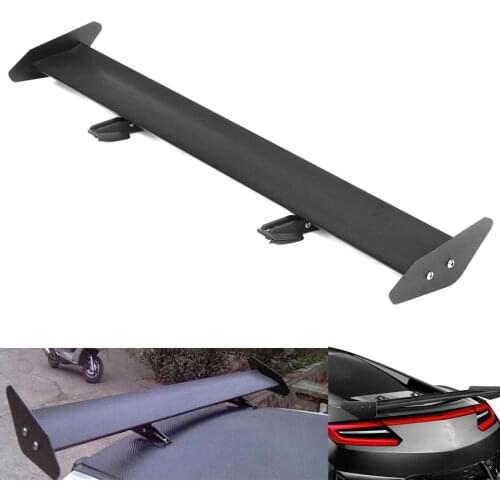 NEW 43.3" Aluminum 110cm Black Rear Spoiler No Perforation Auto Car Hatchback Spoiler GT-Style Rear Trunk Wing Tail Spoiler