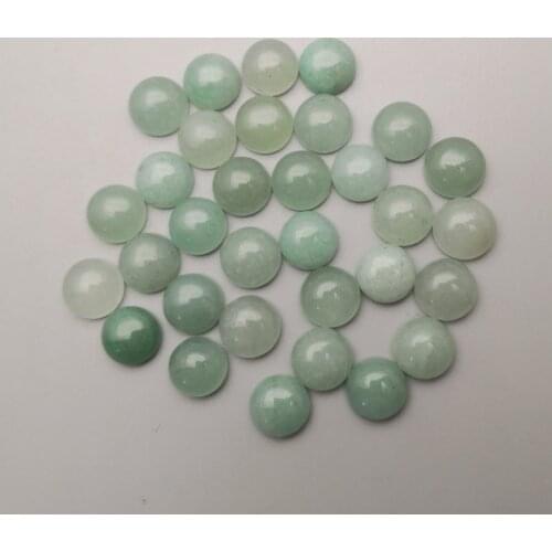Wholesale fashion 50Pcs/lot Aventurine natural stone charm 8mm round cabochon beads for jewelry Ring Earring accessories no hole