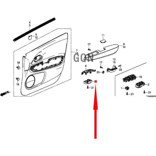 Passenger side power window switch 2015-Hon daF IT VE ZEL Front lower swing arm ball joint arm lifter switch power window switch
