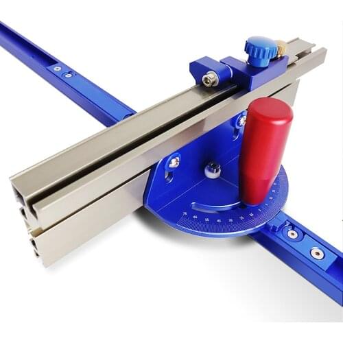 Miter Gauge Table Saw/Router With Rail Stop Aluminum Profile Fence Saw Assembly Ruler Carpenter DIY Woodworking Tool