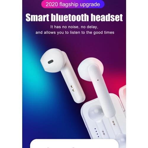 TWS Bluetooth Headphones Earbuds HIFI Sport Wireless Earphones Noise reduction In-Ear Headset for iPhone X12 i9000 i12 Pro Black