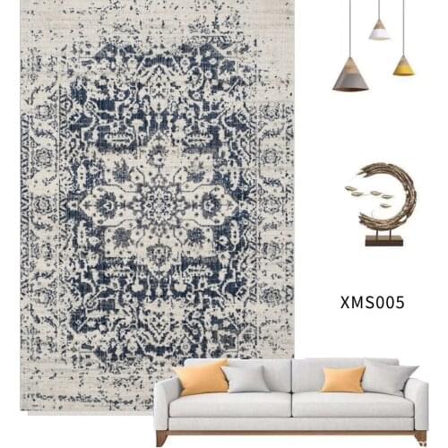 200X300cm Vintage American Style Carpets For Living Room Soft Grey Home Carpet Persian Mat Decorate Morocco Mat Rugs Floor Door