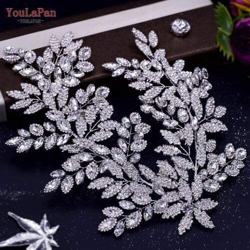 YouLaPan HP396 Vintage Bridal Hair Tiara Rhinestone Wedding Head Piece Handmade Flower Headwear Woman Wedding Hair Accessories