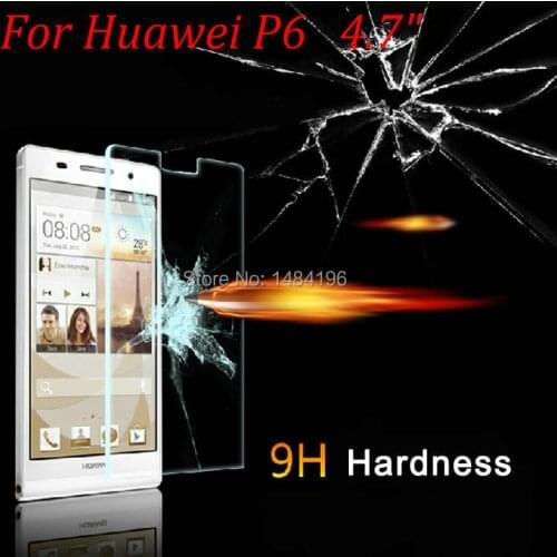 Tempered Glass Film For Huawei Ascend P6 P 6 Explosion-proof Tempered Glass 9H Screen Protector For Huawei Ascend P6 4.7"