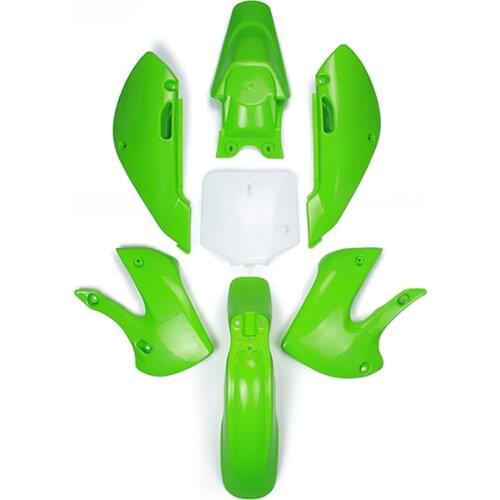 Green motorcycle parts dirt bike plastic Fairing Fender Kit For KLX110 KX65 DRZ110 RM65