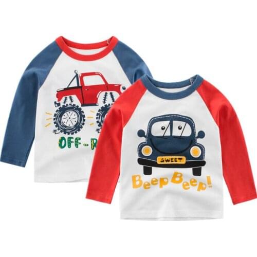 2-9 Years Autumn Spring Boys Girls T-shirts Kids Costume Cotton Children long Sleeve Tops Boy Tees Clothes