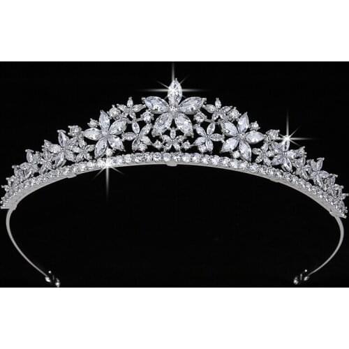 Crown HADIYANA Sweet Romance Lively Tiara Women Wedding Hair Accessories Princess Zirconia Luxury Jewelry HG0035 Coroa De Noiva
