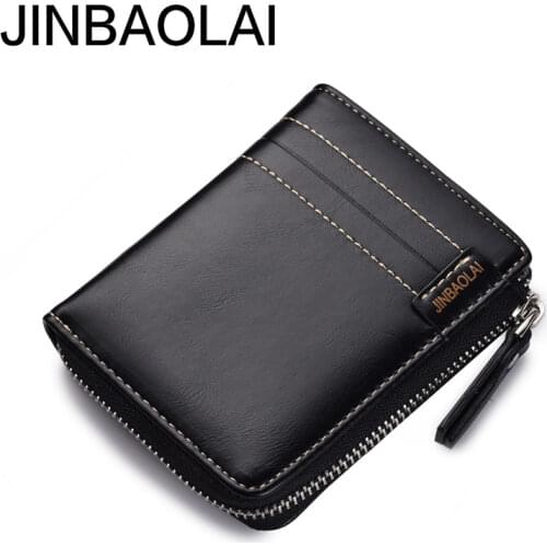 PU Leather Men Wallet 2020 New Casual Mens Short Wallet Personalized Zipper Coin Purse Luxury Brand Simple Mens Wallet