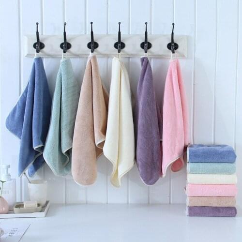 1pc Solid Towel Large Bath Towel Adult Washcloth Travel Sport Towel Cotton Thick Soft