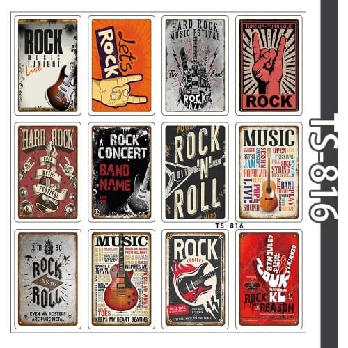 12Pcs/set Passionate rock guitar toy sticker for mobile phone/iPad/refrigerator/luggage/handbook sticker