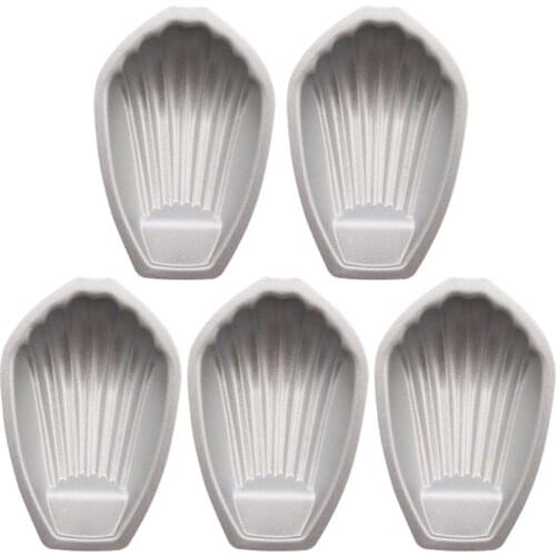 5Pcs Shell Shaped Cake Pan Heavy Carbon Nonstick DIY Madeleine Baking Pan for Cake Cookie Moulds Bakeware Tool for Kitchen
