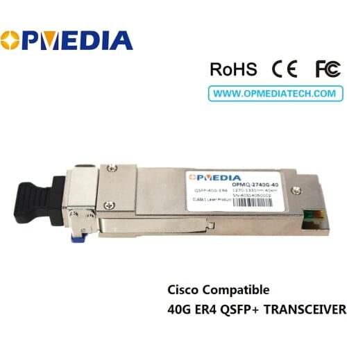 Free shipping!40G 1271-1331nm 40km QSFP+ transceiver,4x10G QSFP+ optical module,40Gb/s QSFP+ ER4 transceiver,4 cwdm lanes