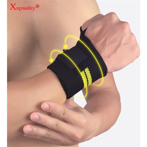 2 Piece Wrist Band Support for Adjustable Wrist Bandage Wrist Brace for Gym Sports Wristband Compression Wraps Protective Gear