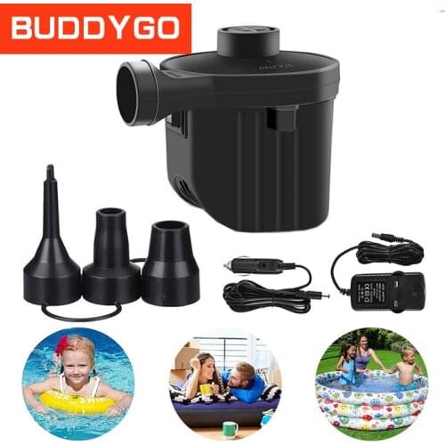 Electric Air PumpAir Filling Compressor 3 Nozzles Car Airbed Camping Boat Cushion Home Car Electrical Inflator Pump