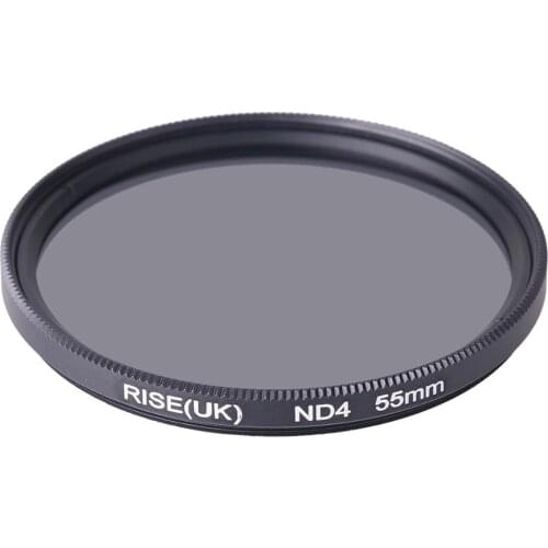 RISE(UK) 55mm Neutral Density ND4 Filter for any 55mm Lens of DSR DLSR Camera