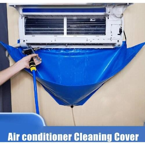 Air Conditioner Cleaning Cover With Water Pipe Waterproof Air Conditioner Bottom 1.5P Cleaning Dust Protection Cleaning Cover